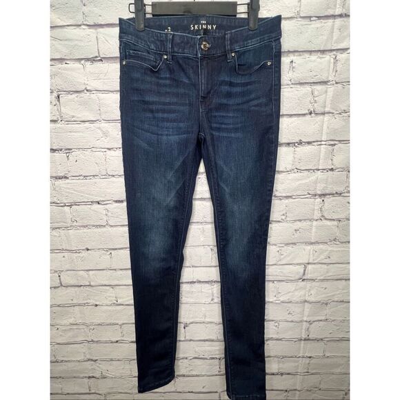 White House Black Market Denim - White House Black Market Womens Indigo Mid-Rise Skinny Jeans Dark Wash Size 2